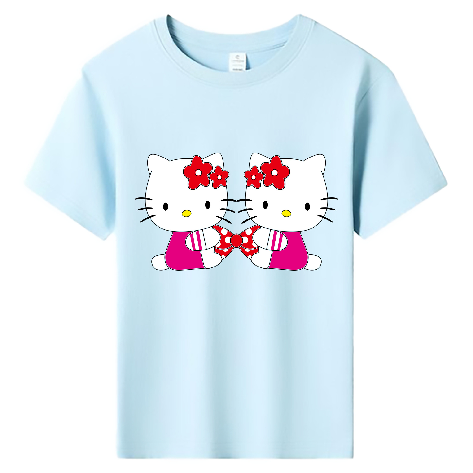 （画像用） Hello Kitty ハローキティ 綿100％キッズTシャツ（フロントプリント）